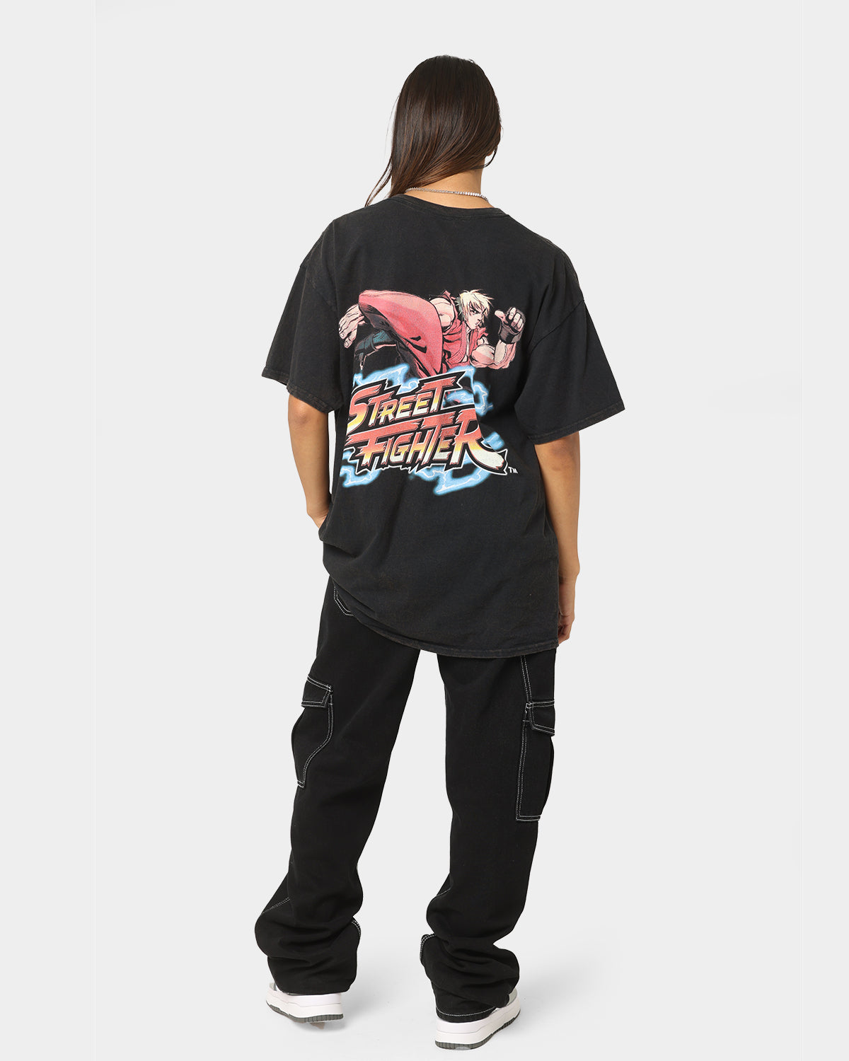 Goat Crew X Street Fighter Ken Masters Vintage T-Shirt Black Wash Style001