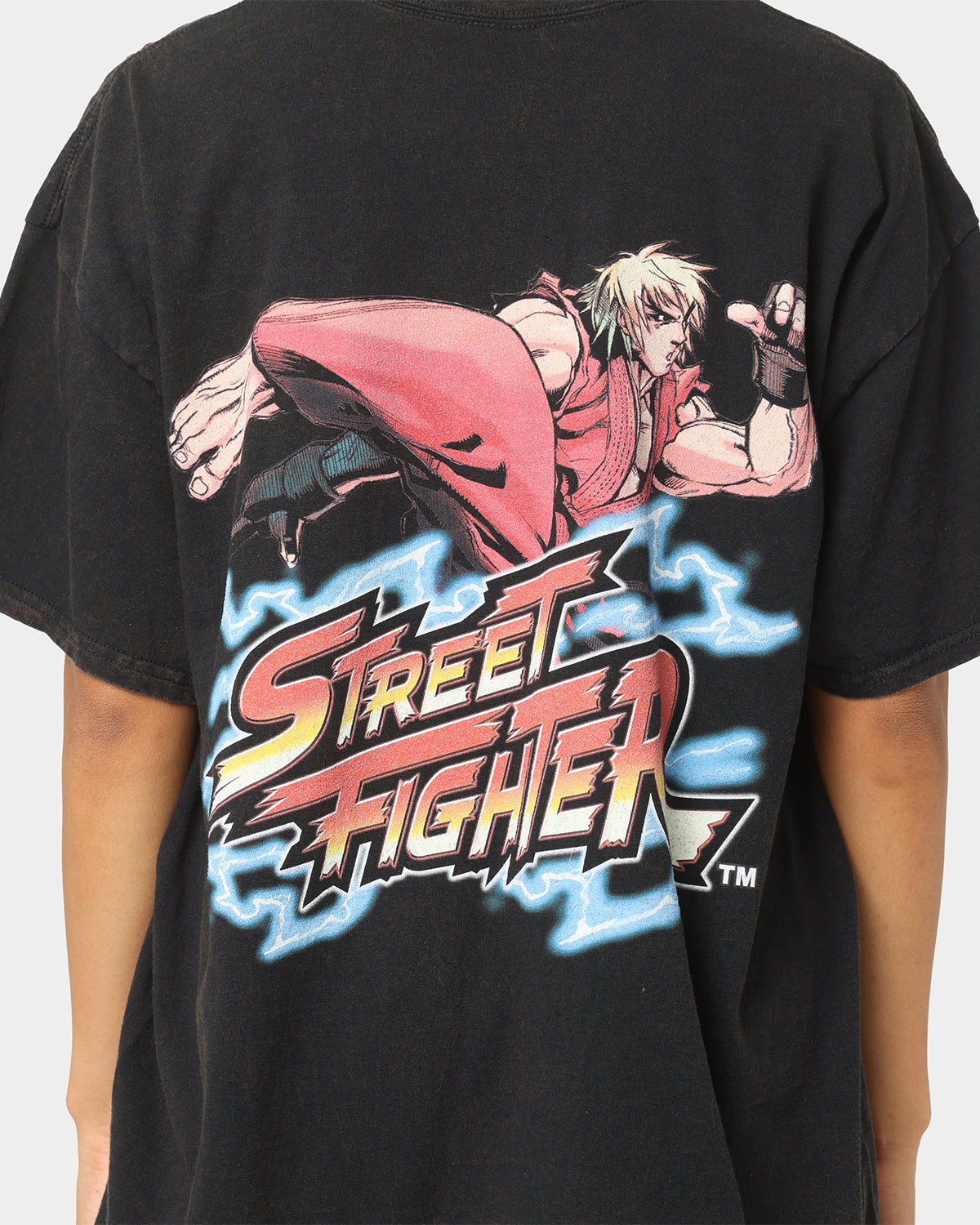 Goat Crew X Street Fighter Ken Masters Vintage T-Shirt Black Wash Style001