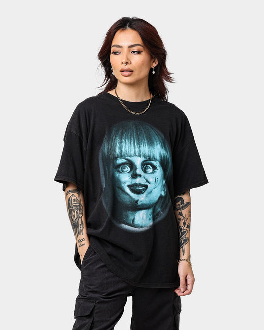 American Thrift X Annabelle Doll Vintage T-Shirt Black Wash Style001