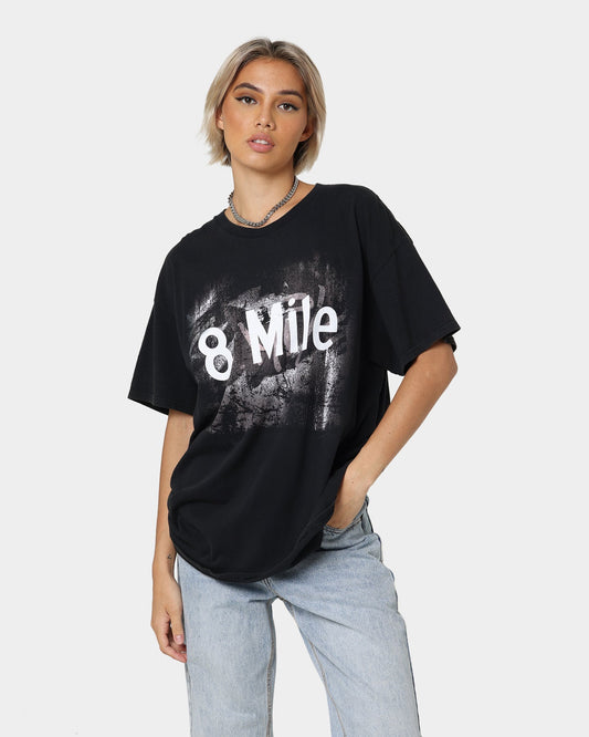 American Thrift X 8 Mile 8 Mile Vintage T-Shirt Black Wash Style001