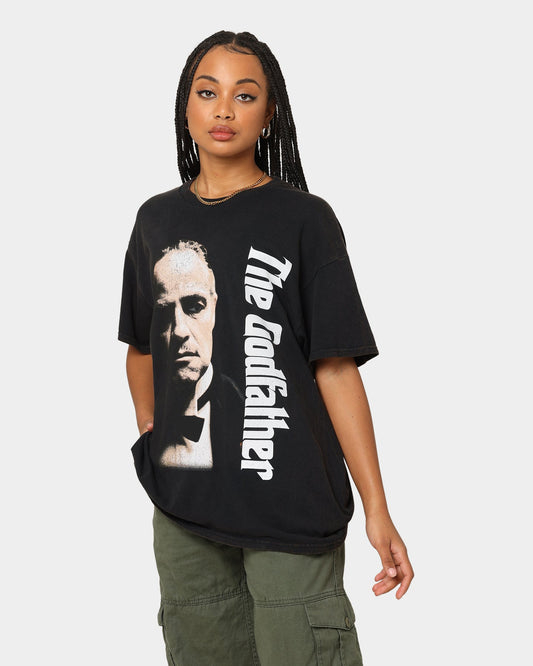 American Thrift X The Godfather The Godfather Movie Vintage T-Shirt Black Wash Style001