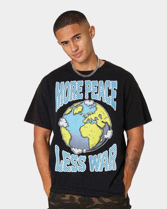 Goat Crew More Peace Less War Vintage T-Shirt Washed Black