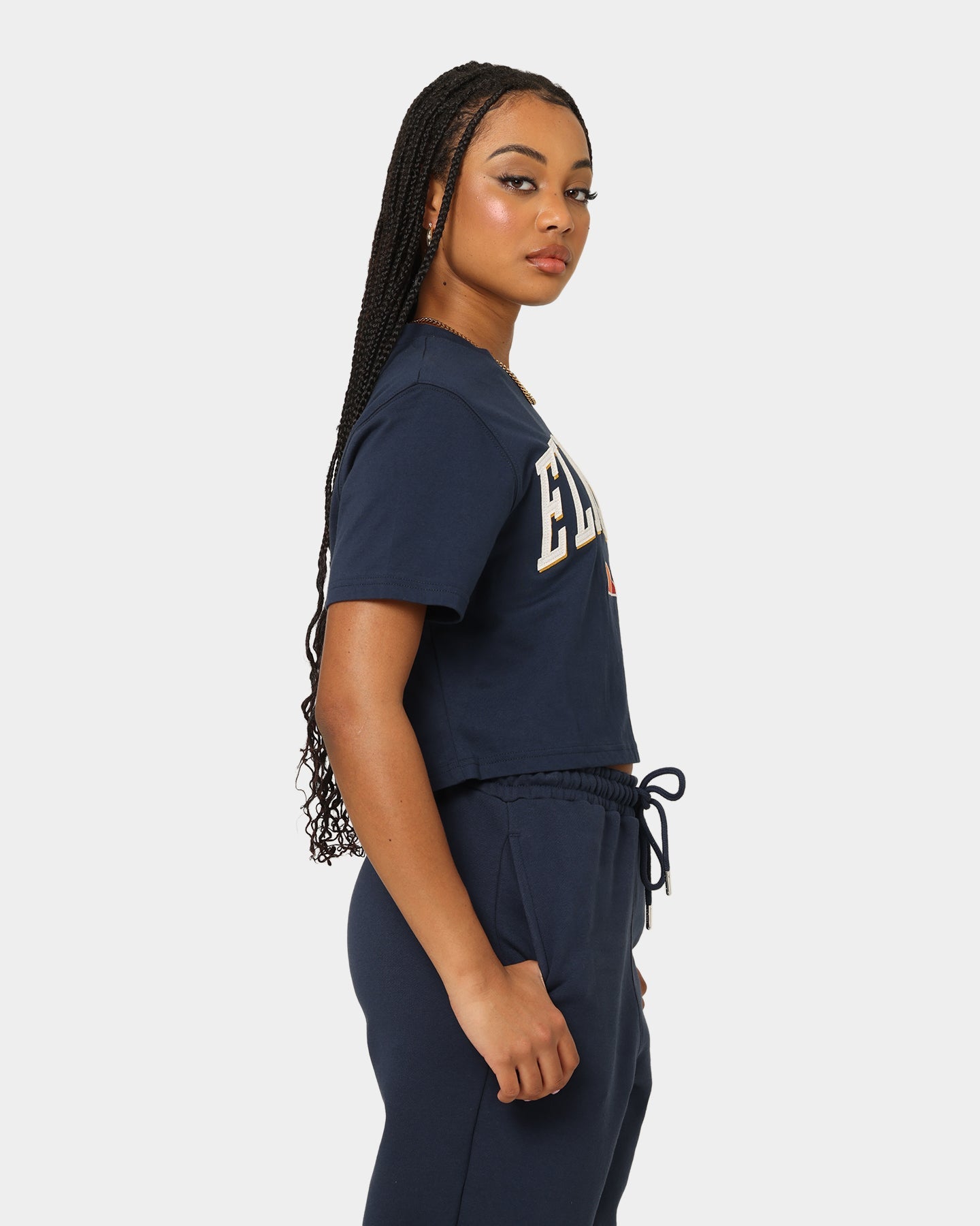 Ellesse Women's Mondo Crop T-Shirt Navy