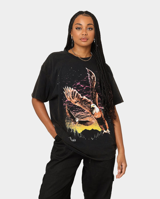 American Thrift Alaska Vintage T-Shirt Washed Black Style001