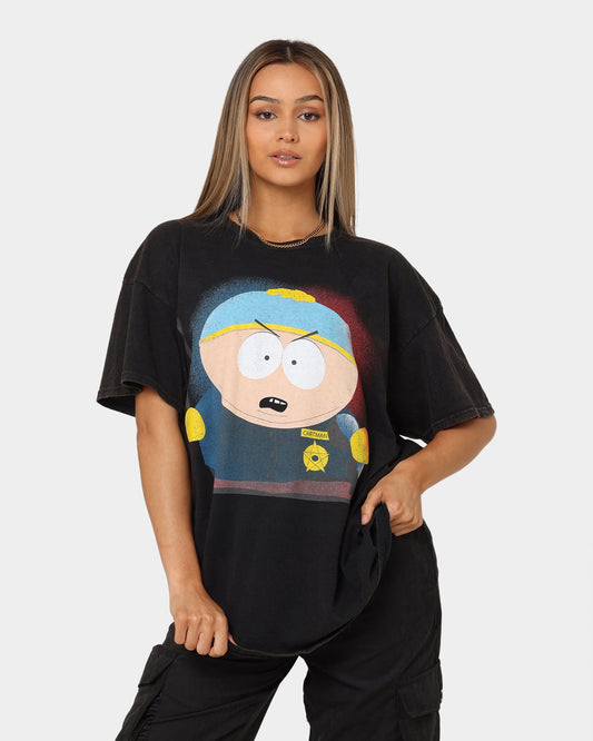 Goat Crew X South Park Cartman Vintage T-Shirt Black Wash Style001