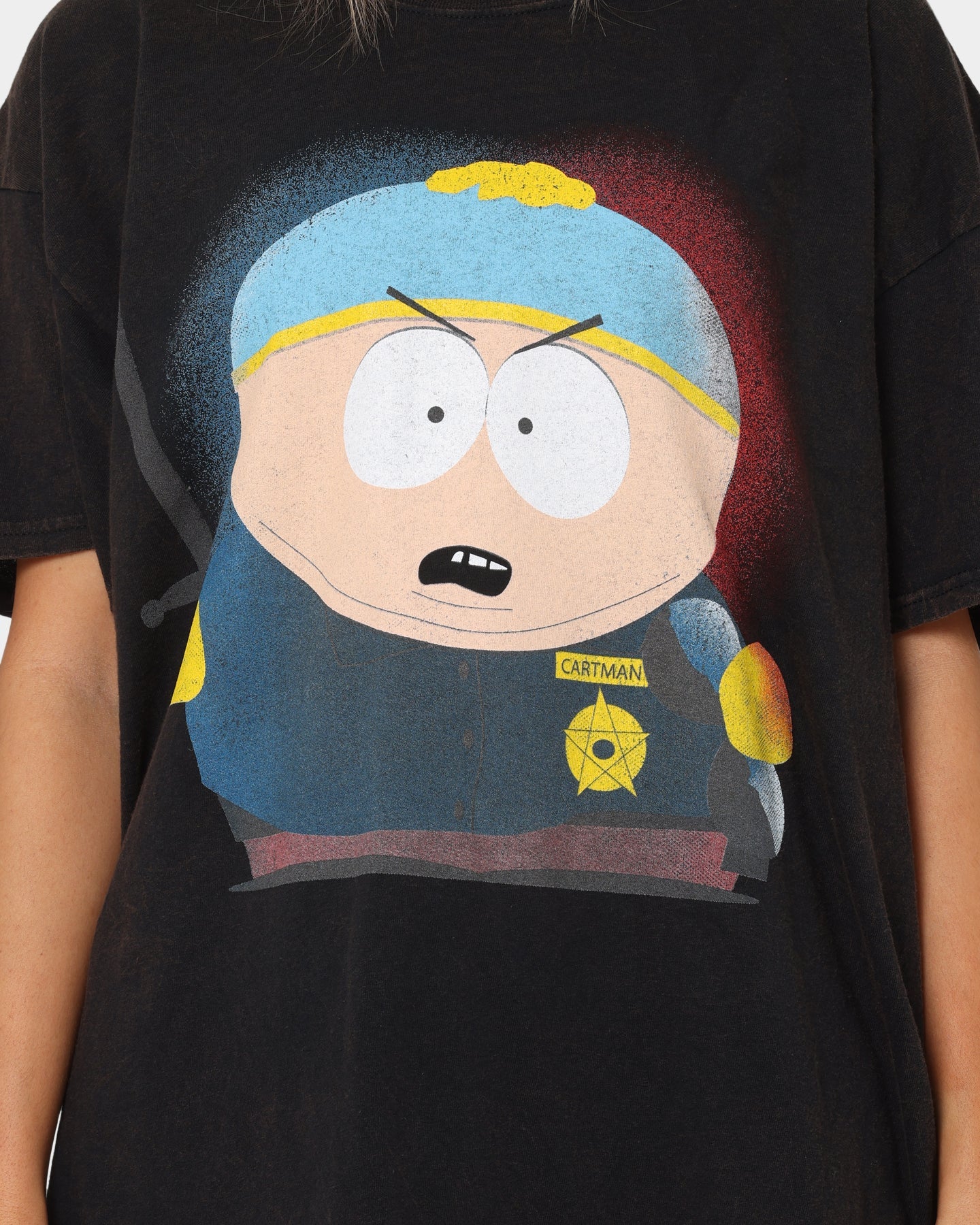 Goat Crew X South Park Cartman Vintage T-Shirt Black Wash Style001