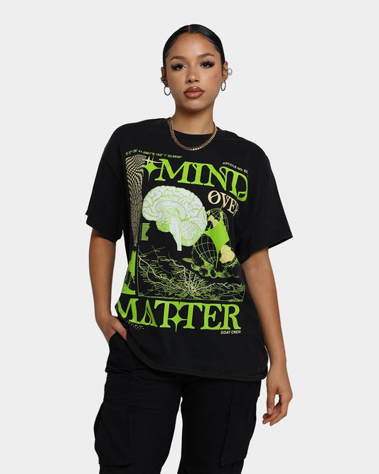Goat Crew Mind Matter Vintage T-Shirt Washed Black Style001