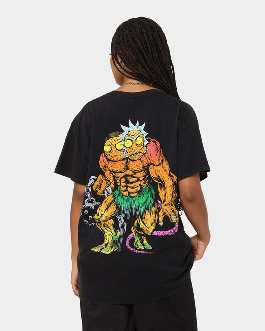 Goat Crew X Rick And Morty Beast Vintage T-Shirt Black Wash Style001