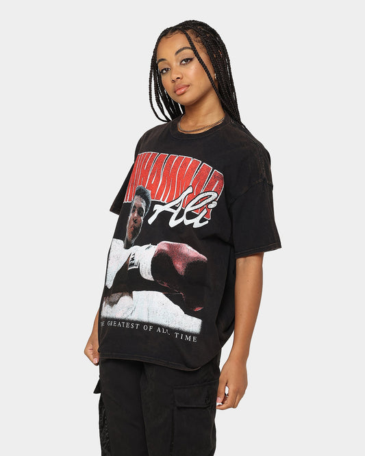 Goat Crew X Muhammad Ali Ringer Vintage T-Shirt Black Wash Style001
