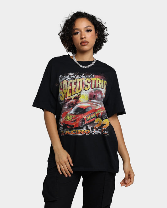 Goat Crew Speed Strip Vintage T-Shirt Black Style001