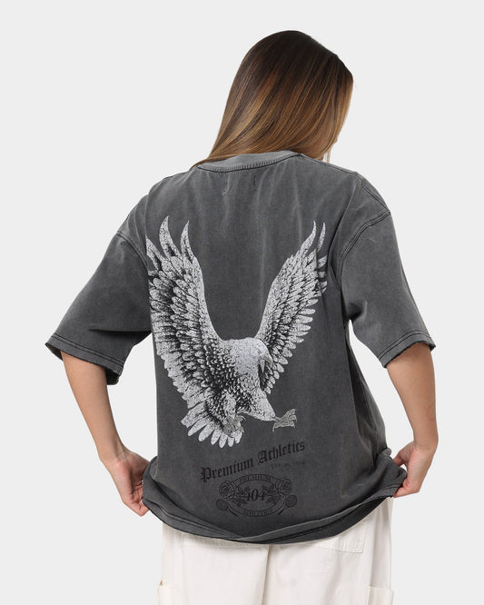 404 Flight Vintage T-Shirt Charcoal Style001