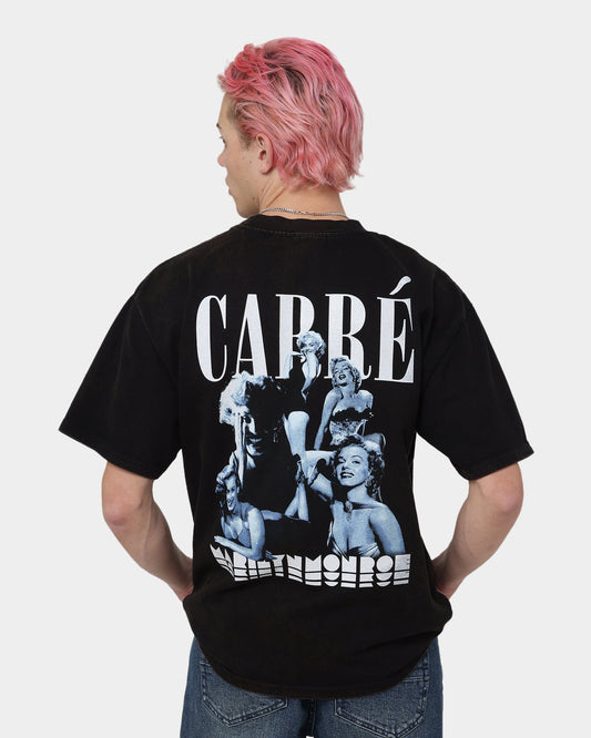Carr√© X Marilyn Monroe Collage Vintage T-Shirt Washed Black