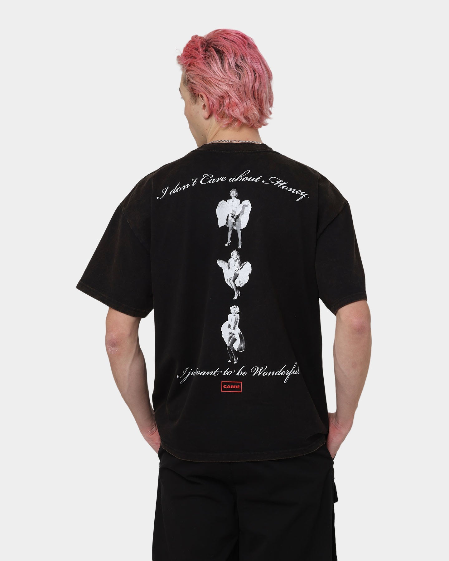 Carr√© X Marilyn Monroe Wonderful Vintage T-Shirt Washed Black