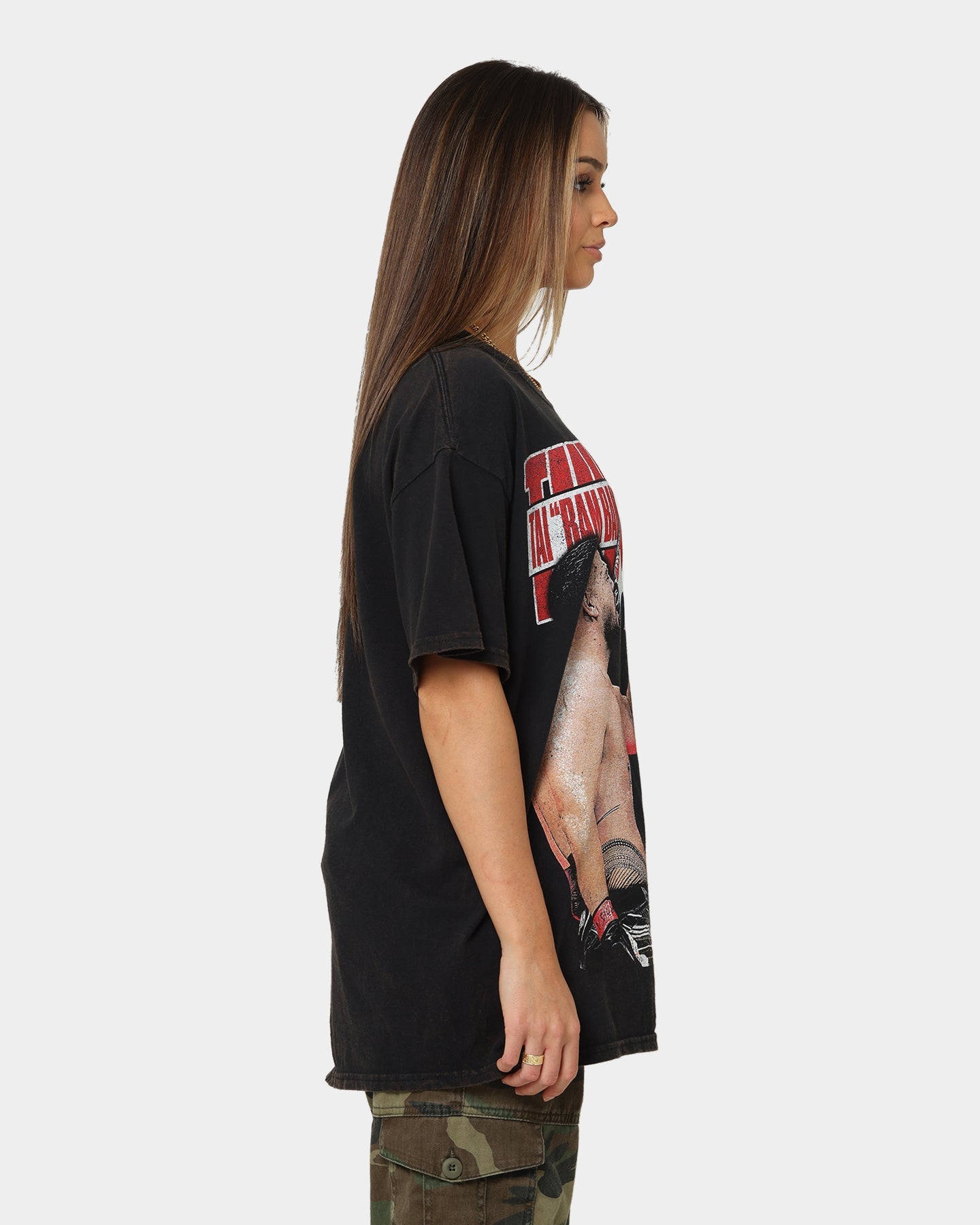 Goat Crew X Tai "Bam Bam" Tuivasa Tai Collage Vintage T-Shirt Washed Black Style001