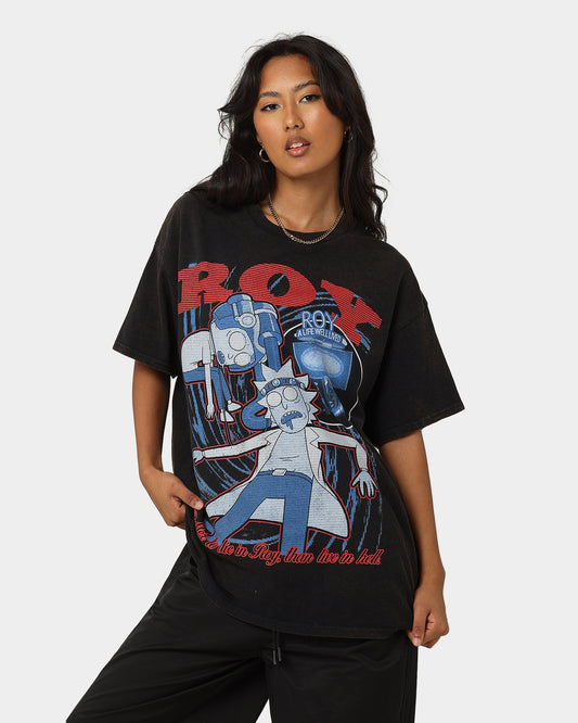 Goat Crew X Rick And Morty Roy Vintage T-Shirt Washed Black Style001