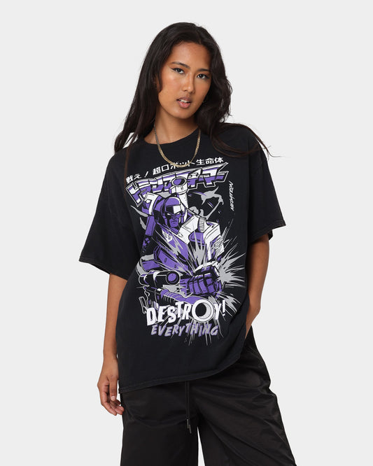 Goat Crew X Transformers Decepticons Vintage T-Shirt Black Wash Style001