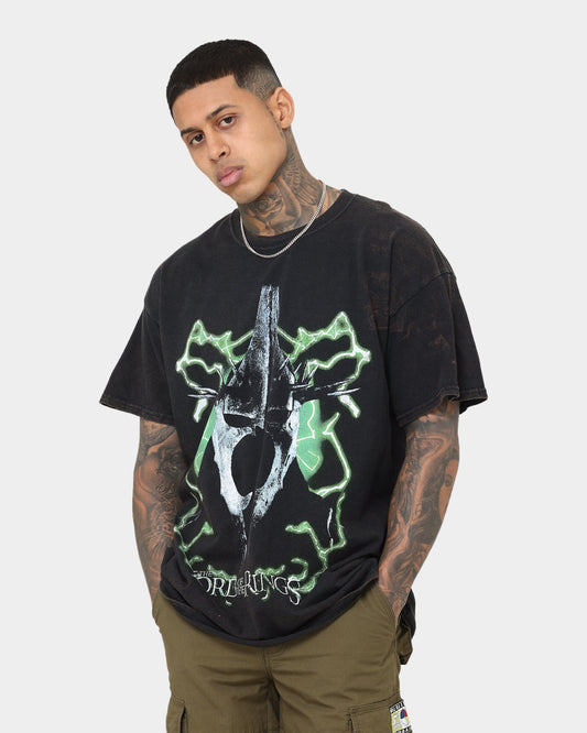 American Thrift X The Lord Of The Rings Witch Kings Of Angmar Vintage T-Shirt Washed Black Style002