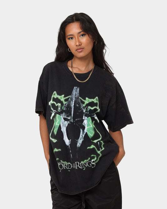 American Thrift X The Lord Of The Rings Witch Kings Of Angmar Vintage T-Shirt Washed Black Style001