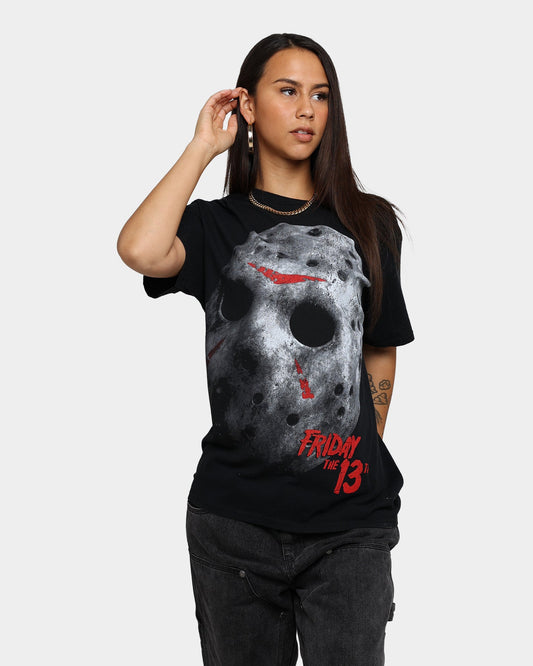 American Thrift X Friday The 13th Jason's Mask Vintage T-Shirt Black Wash Style001