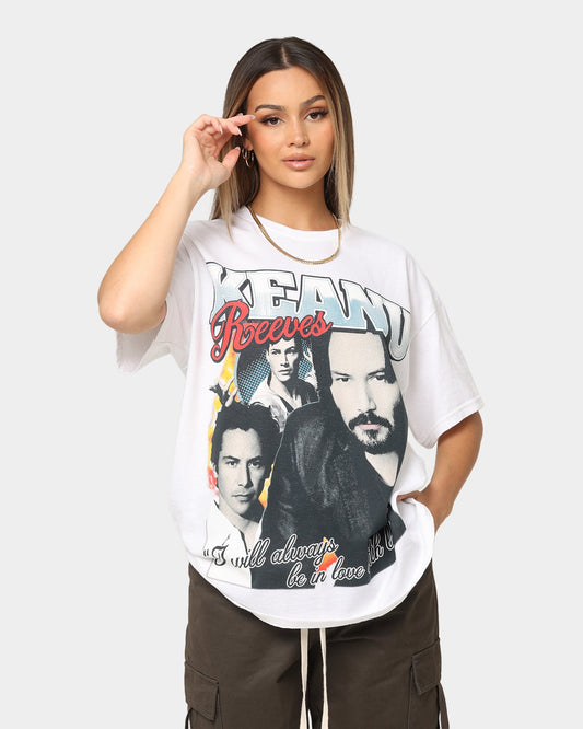 Goat Crew Keanu Lover Vintage T-Shirt White Style001