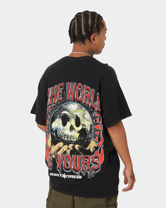 Goat Crew The World Is Yours Vintage T-Shirt Black Wash