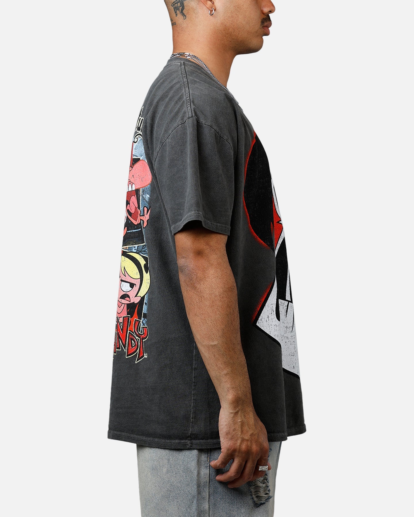 American Thrift X Cartoon Network Grim Heavyweight Vintage T-Shirt Black Wash