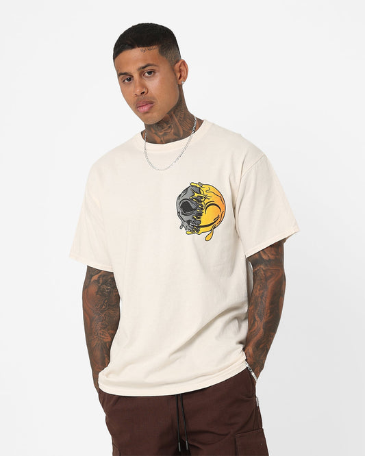 Goat Crew Smiley Skull Vintage T-Shirt Off White
