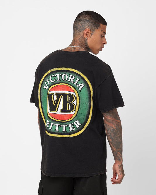 Goat Crew X Victoria Bitter VB Vintage T-Shirt Black Wash