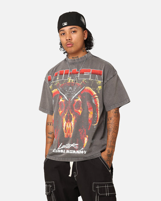 Loiter Digital Insanity Vintage T-Shirt Charcoal