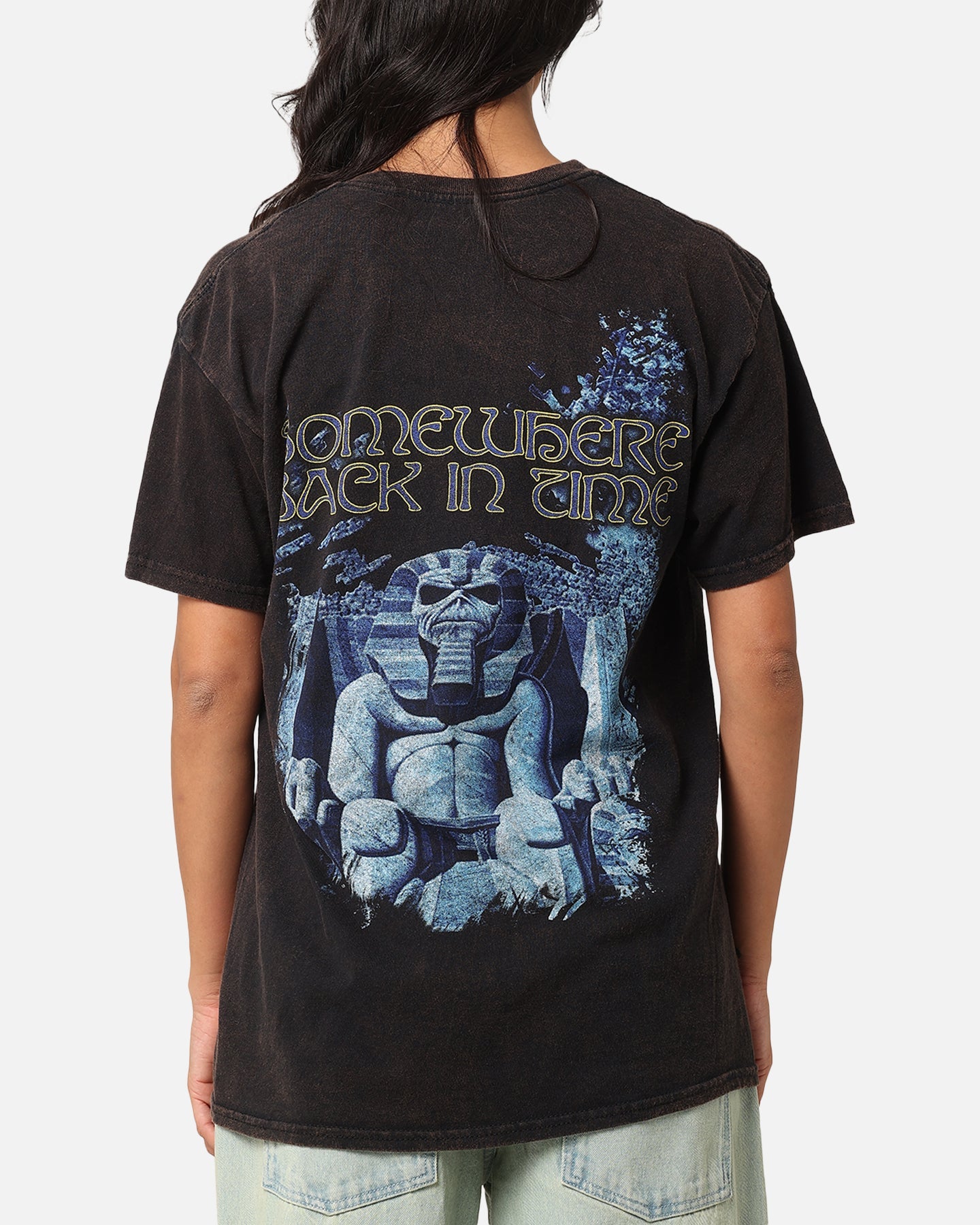 Iron Maiden Back In Time Vintage T-Shirt Black Vintage Style001