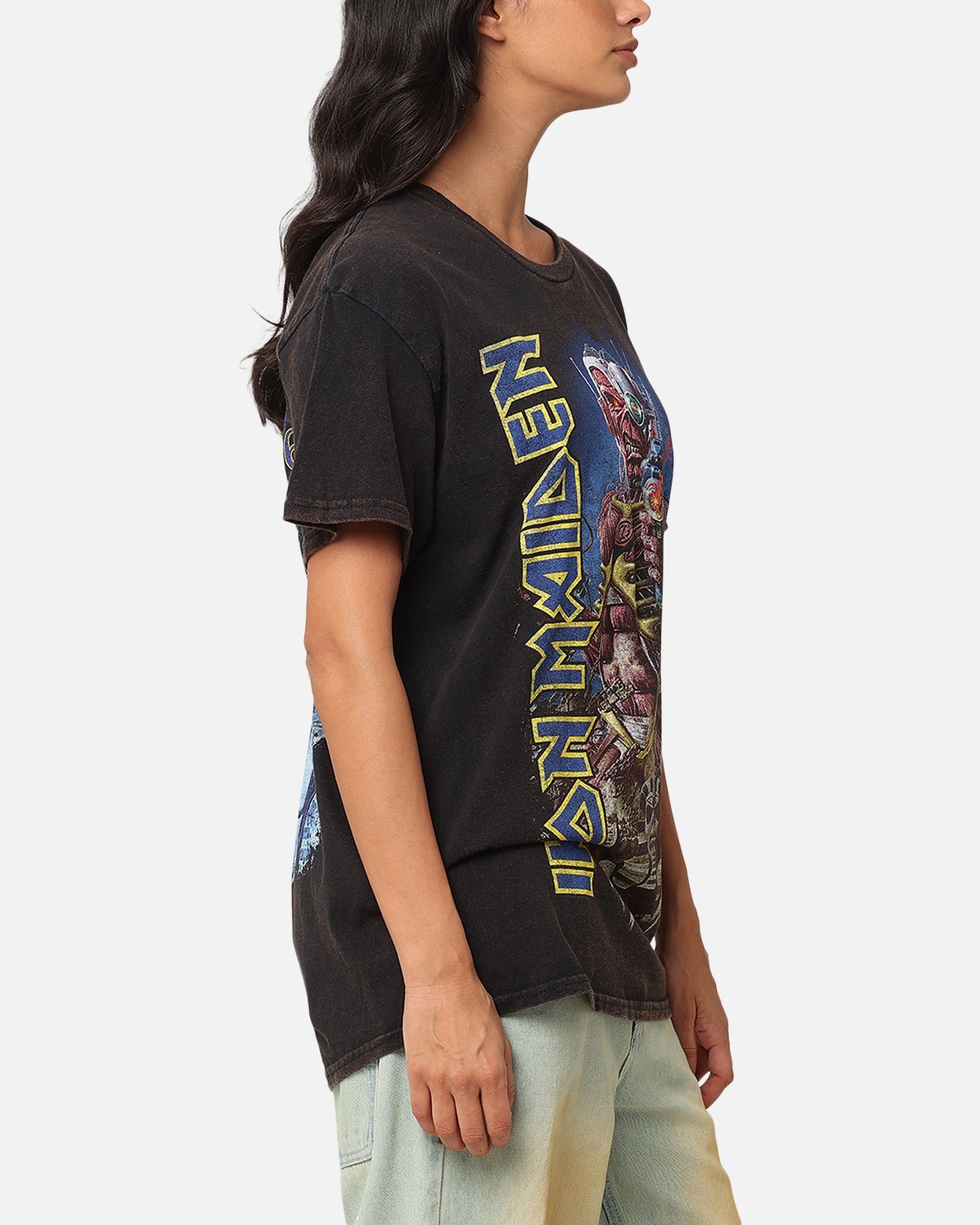 Iron Maiden Back In Time Vintage T-Shirt Black Vintage Style001