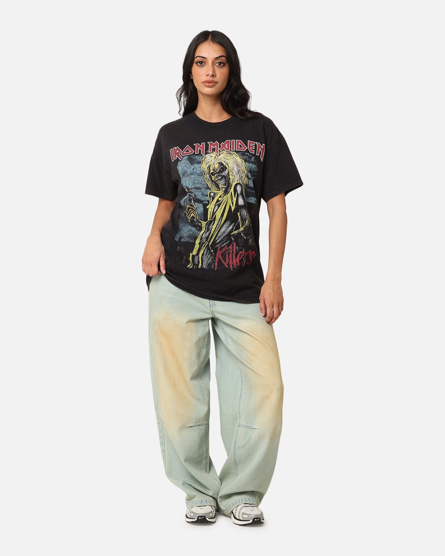 Iron Maiden Killers Green T-Shirt Black Vintage Style001