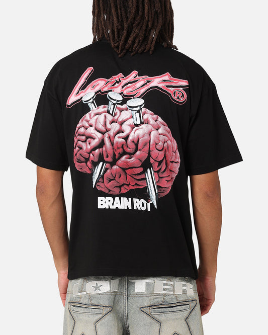Loiter Brain Rot Vintage T-Shirt Black