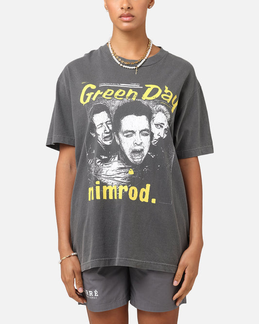 Green Day Nimrod Vintage T-Shirt Faded Black Style001