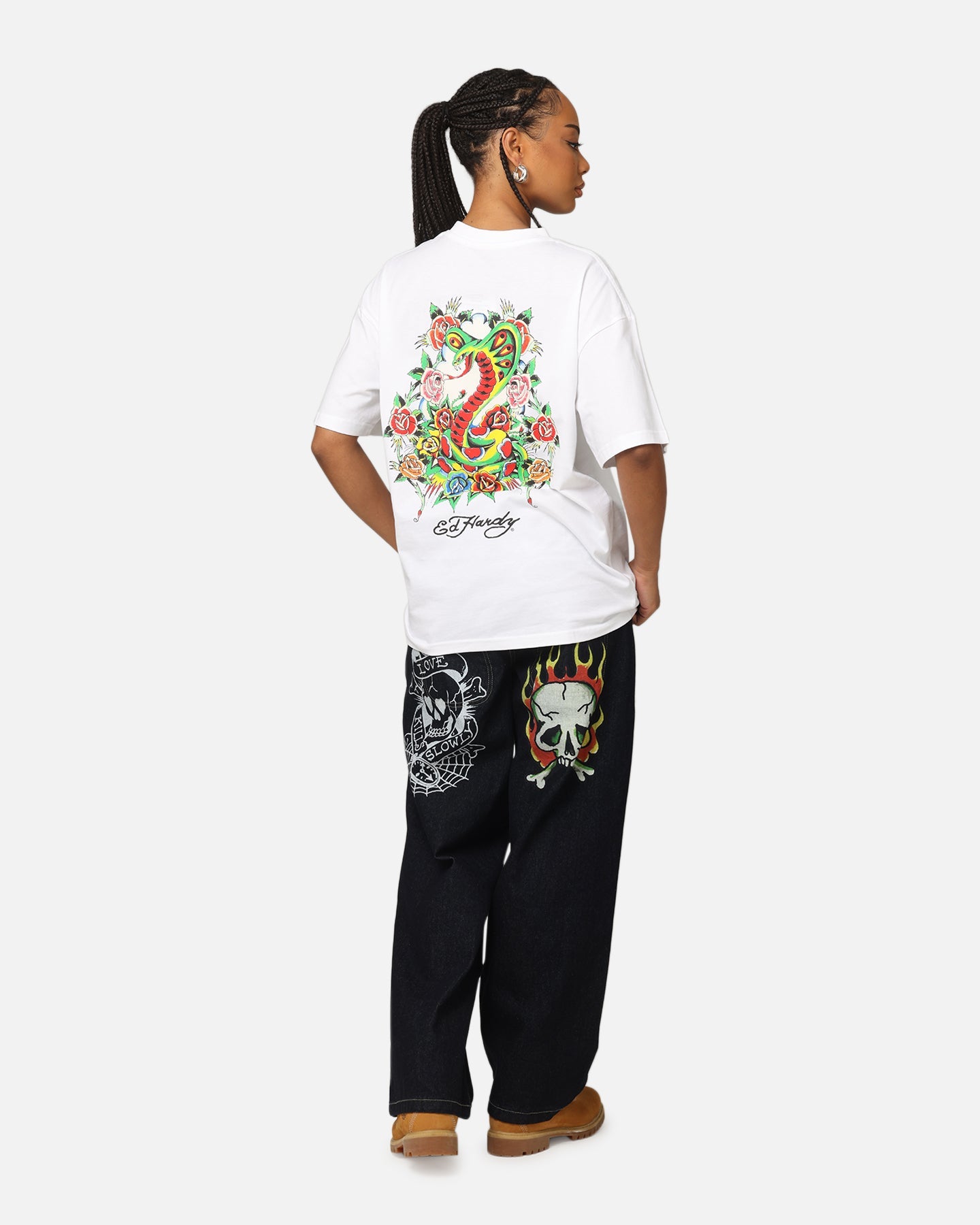 Ed Hardy By Loiter Serpent T-Shirt White Style001