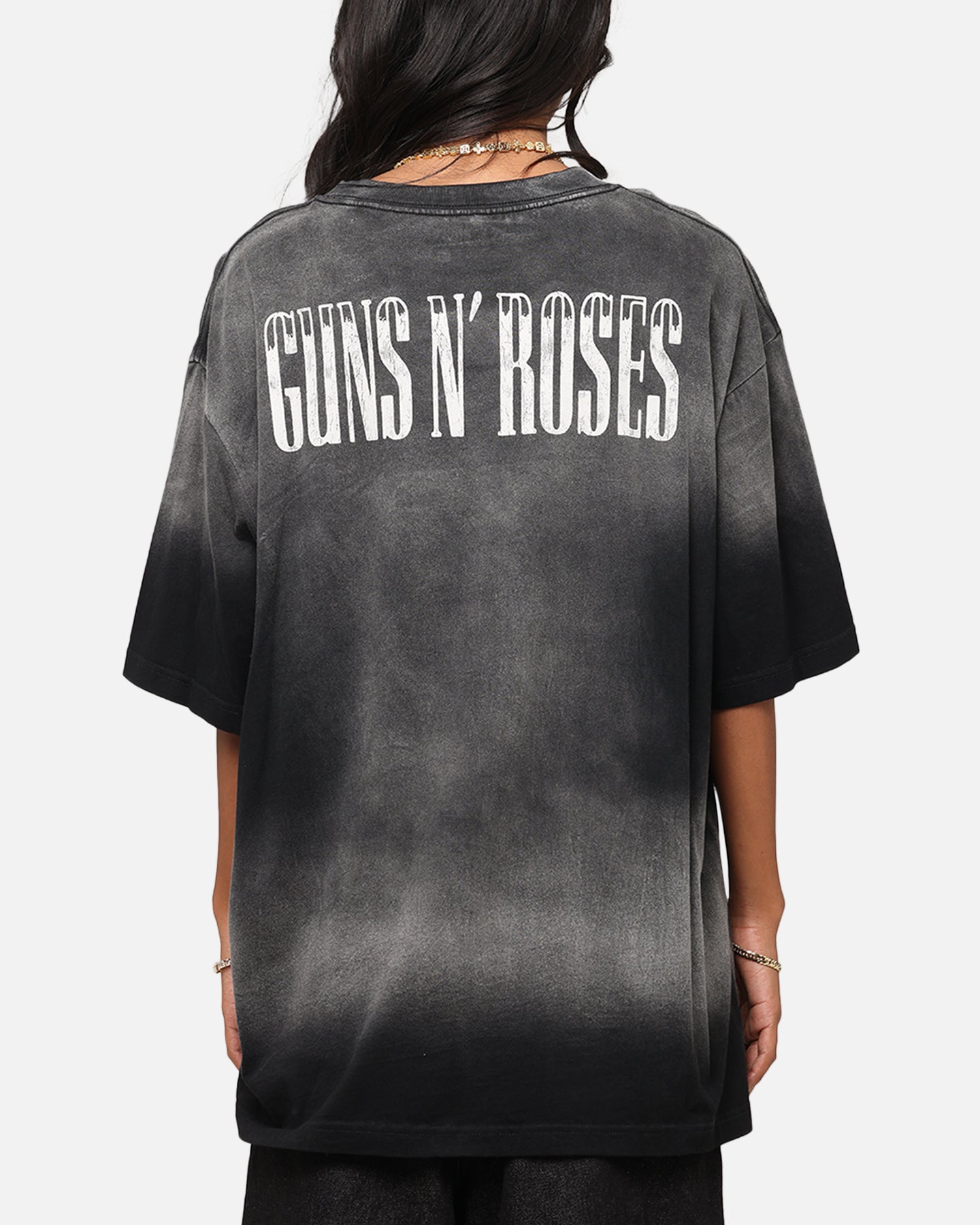 Guns N Roses LA Roses Vintage T-Shirt Washed Black Style001