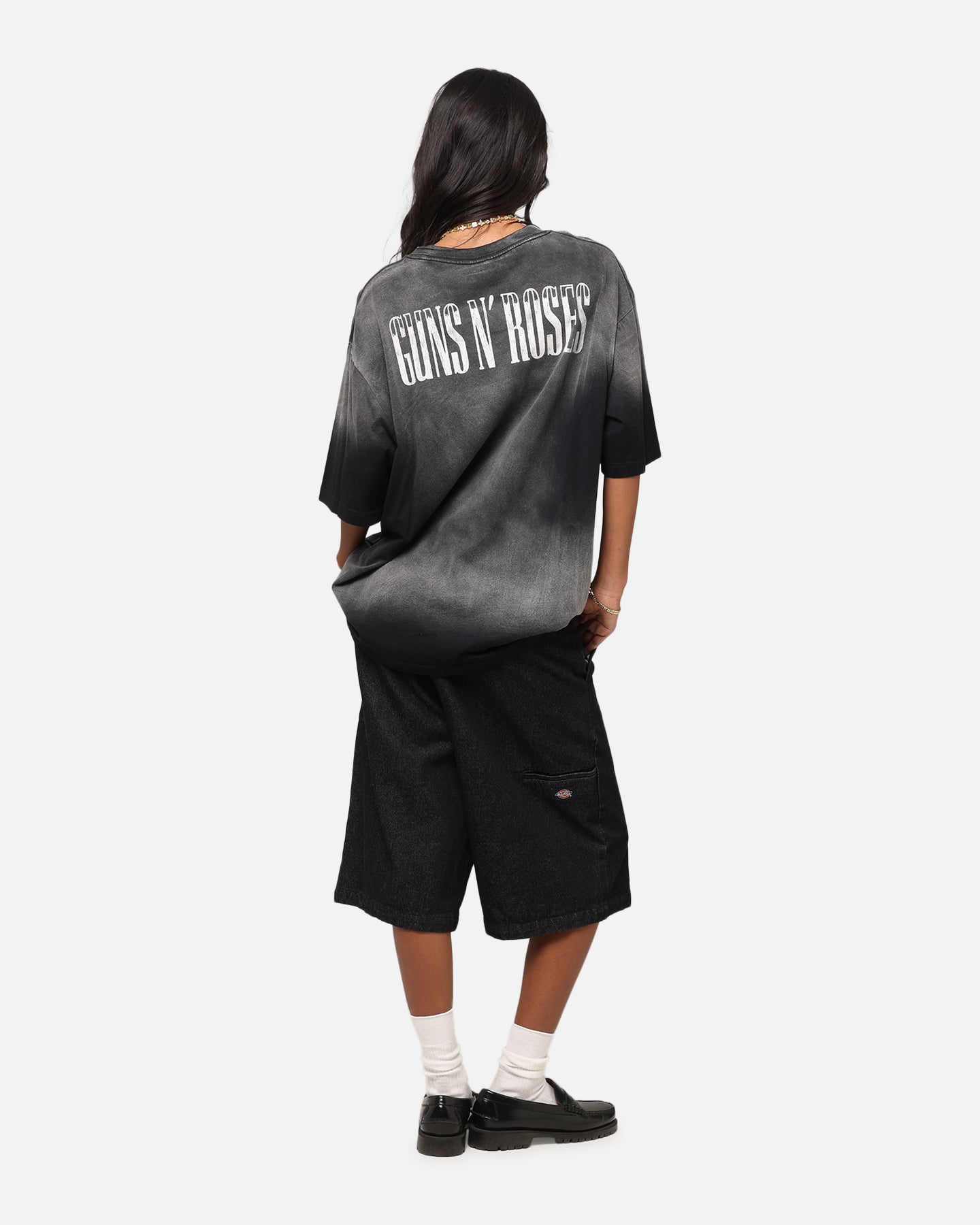 Guns N Roses LA Roses Vintage T-Shirt Washed Black Style001