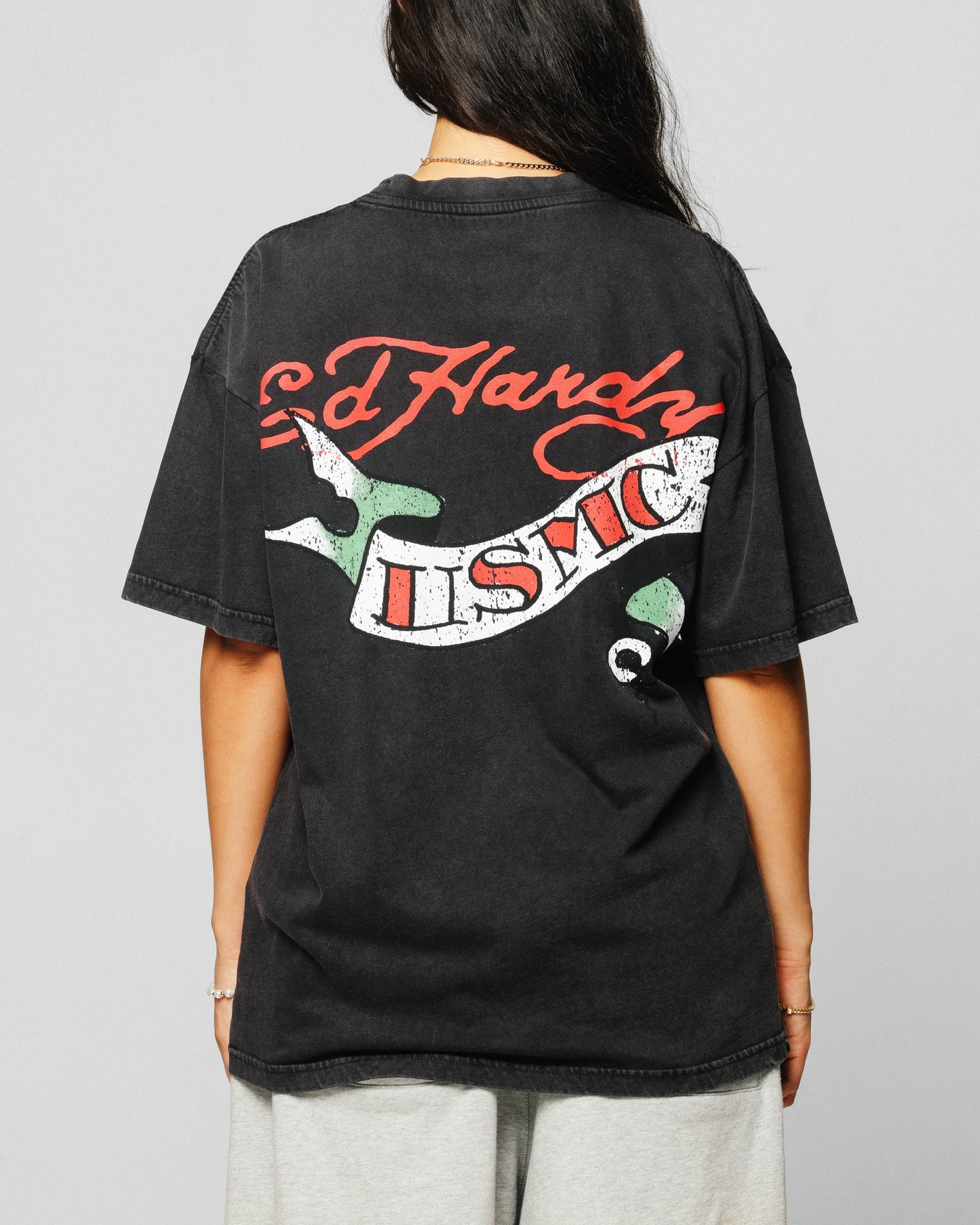 Ed Hardy Born To Lose T-Shirt Black Acidwash Style001