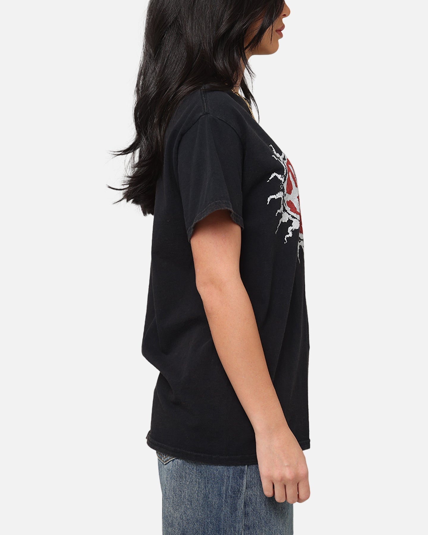 Hole Hole Vintage T-Shirt Black Vintage Style001