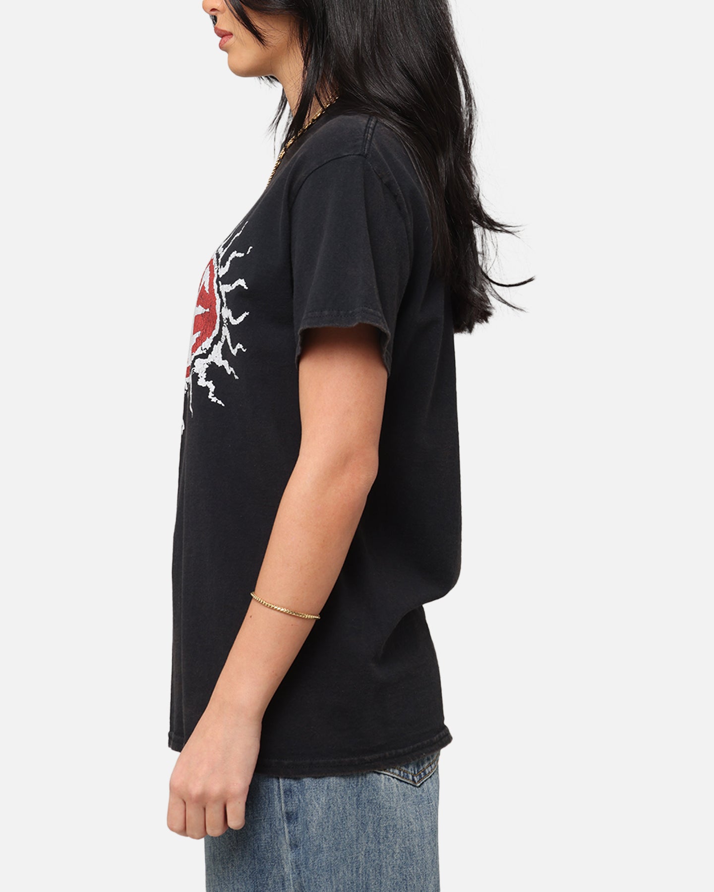 Hole Hole Vintage T-Shirt Black Vintage Style001