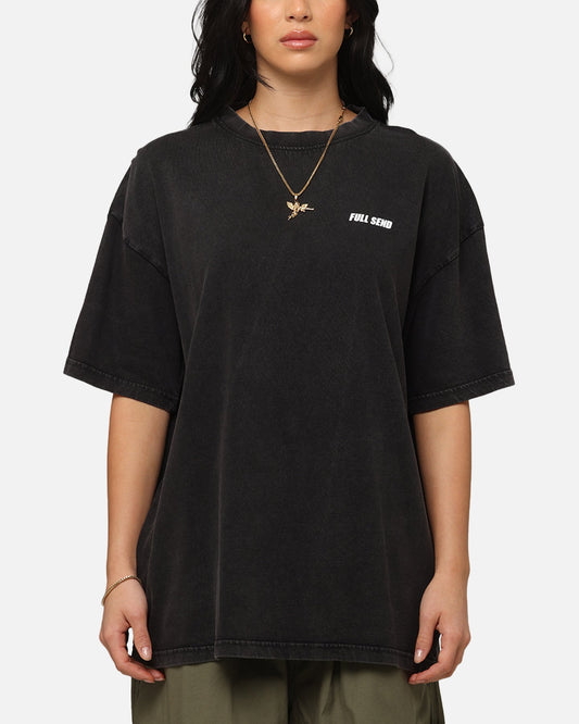 Full Send Full Send Vintage Logo T-Shirt Black Acidwash Style001