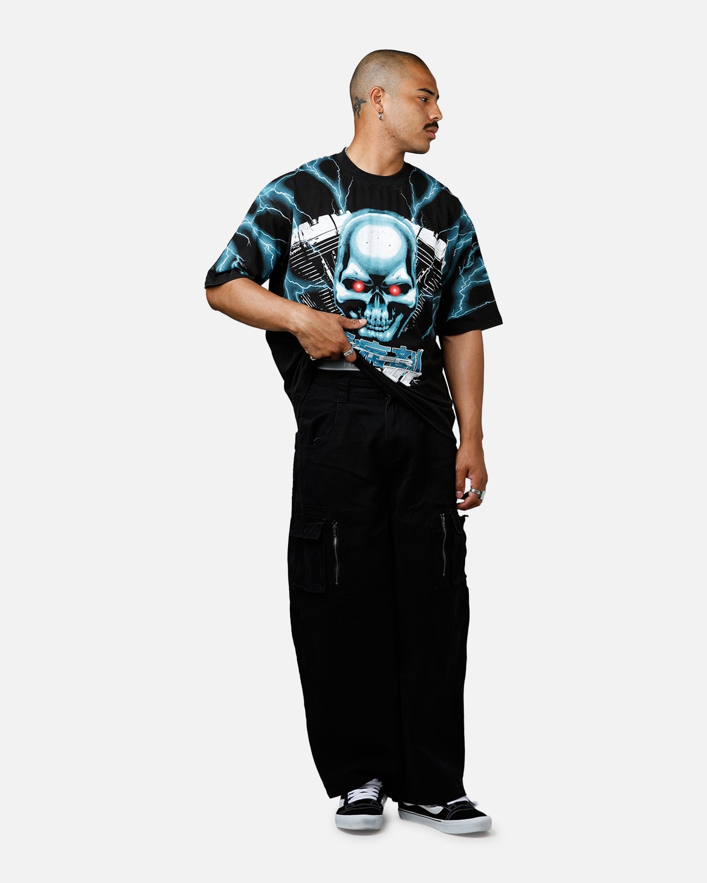 Loiter Greaser Vintage T-Shirt Black/Blue
