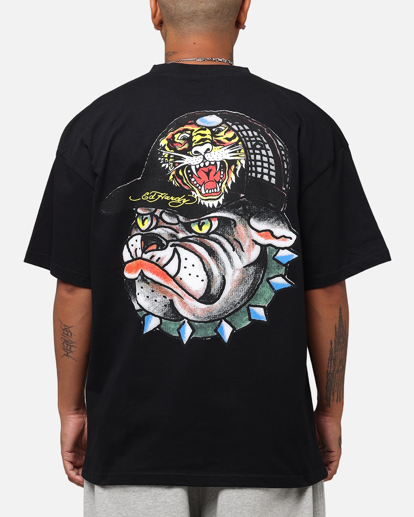Ed Hardy Bulldog T-Shirt Black