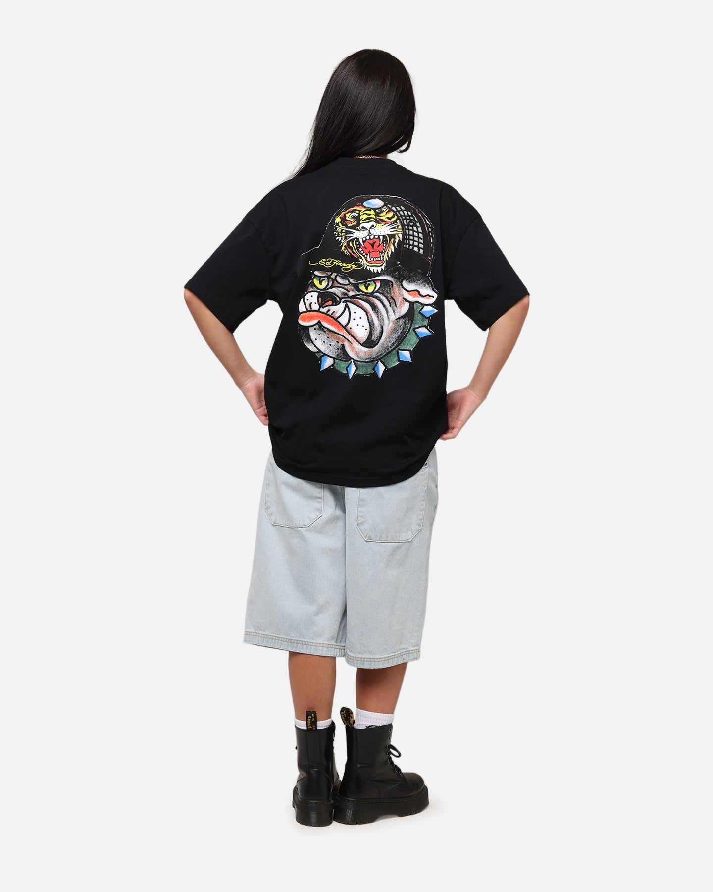 Ed Hardy Bulldog T-Shirt Black Style001