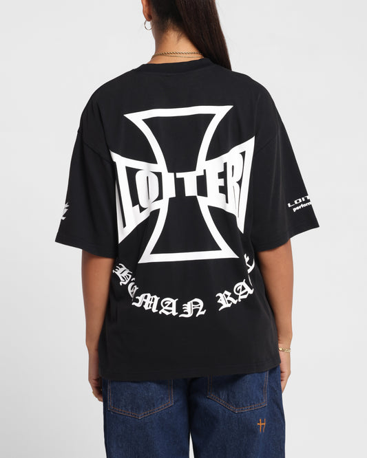 Loiter Biker Vintage T-Shirt Vintage Black Style001