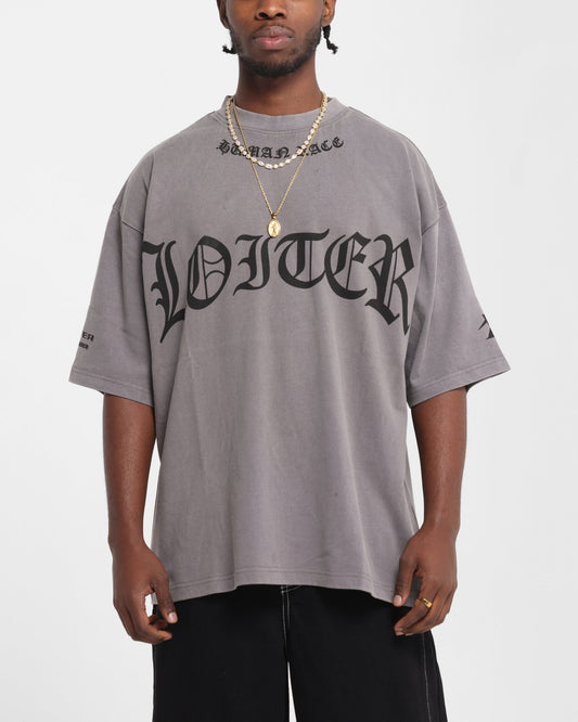 Loiter Biker Vintage T-Shirt Vintage Charcoal
