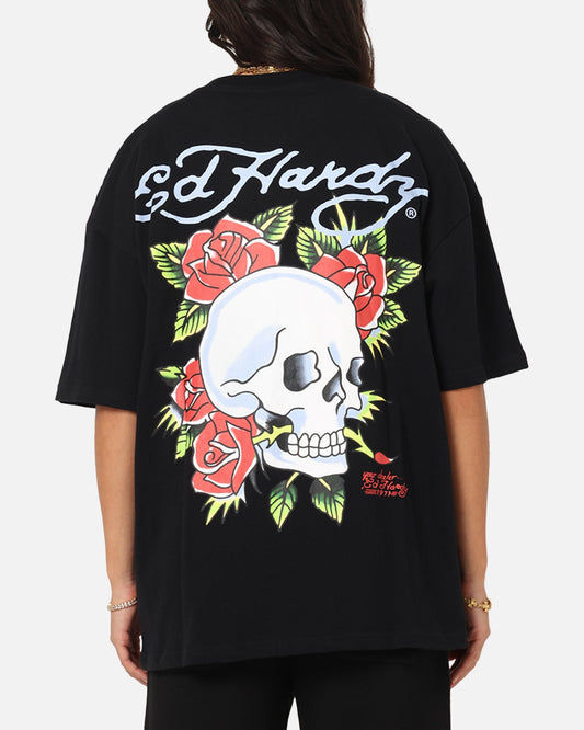 Ed Hardy Death & Bloom T-Shirt Black Style001