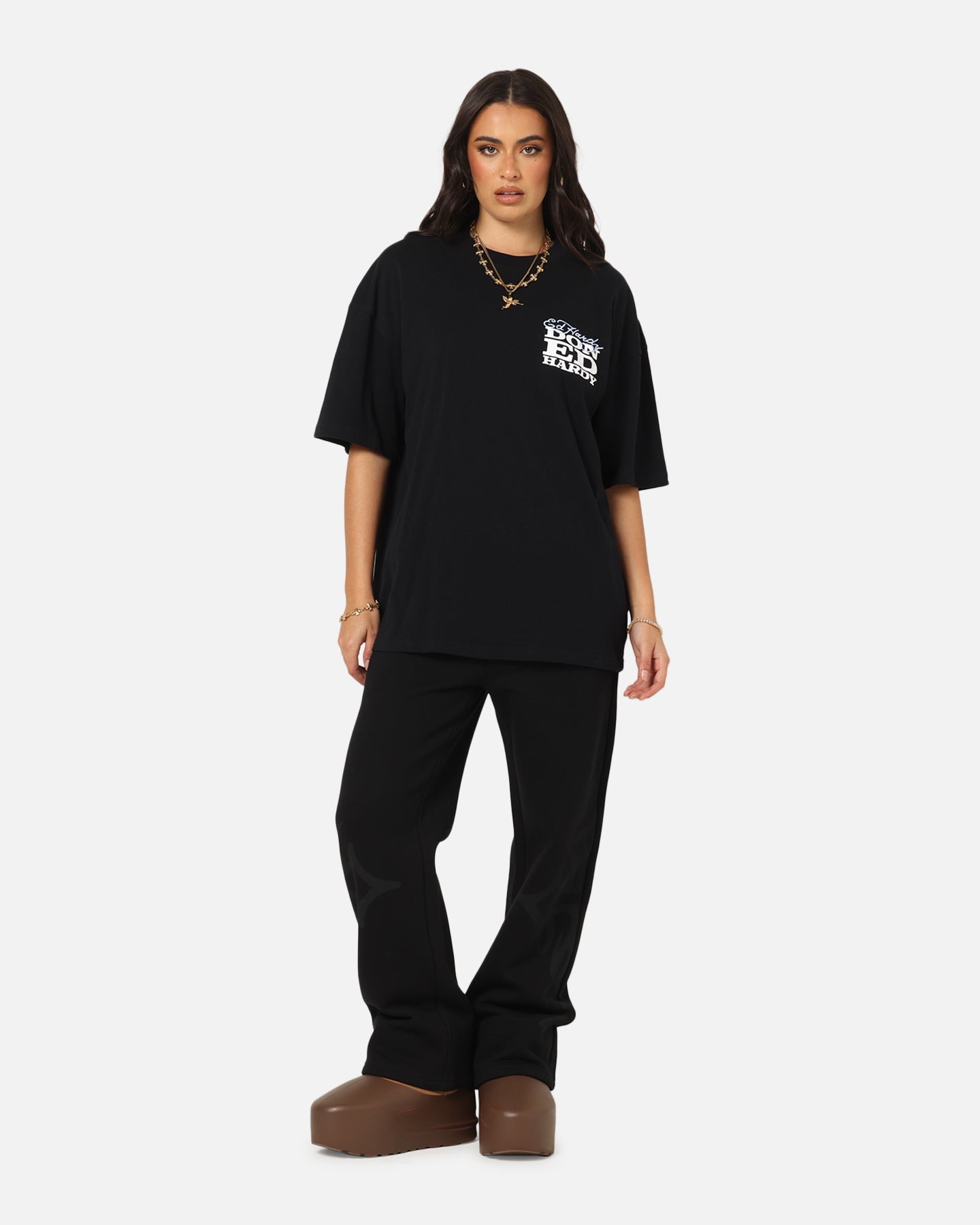 Ed Hardy Death & Bloom T-Shirt Black Style001