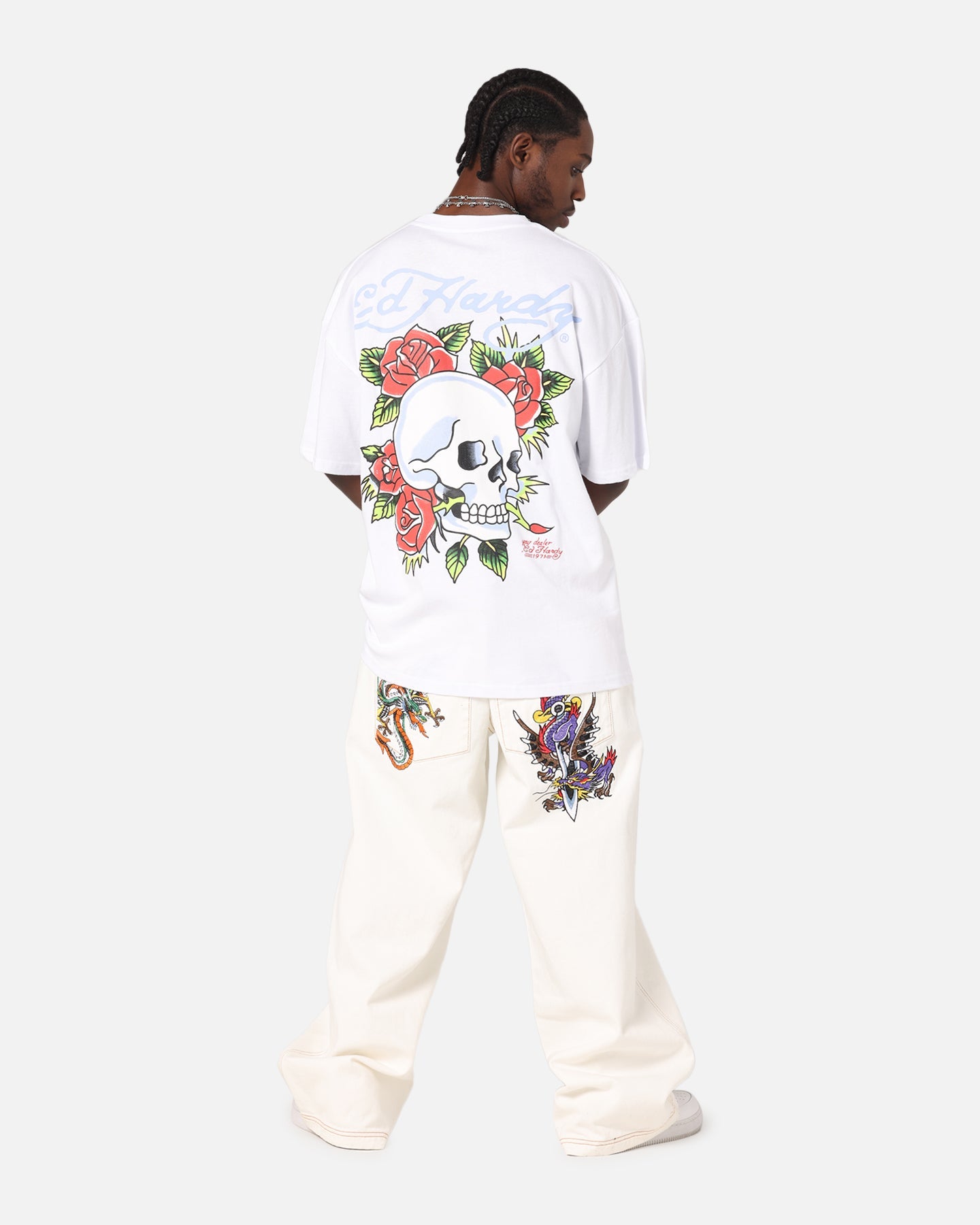 Ed Hardy Death & Bloom T-Shirt White