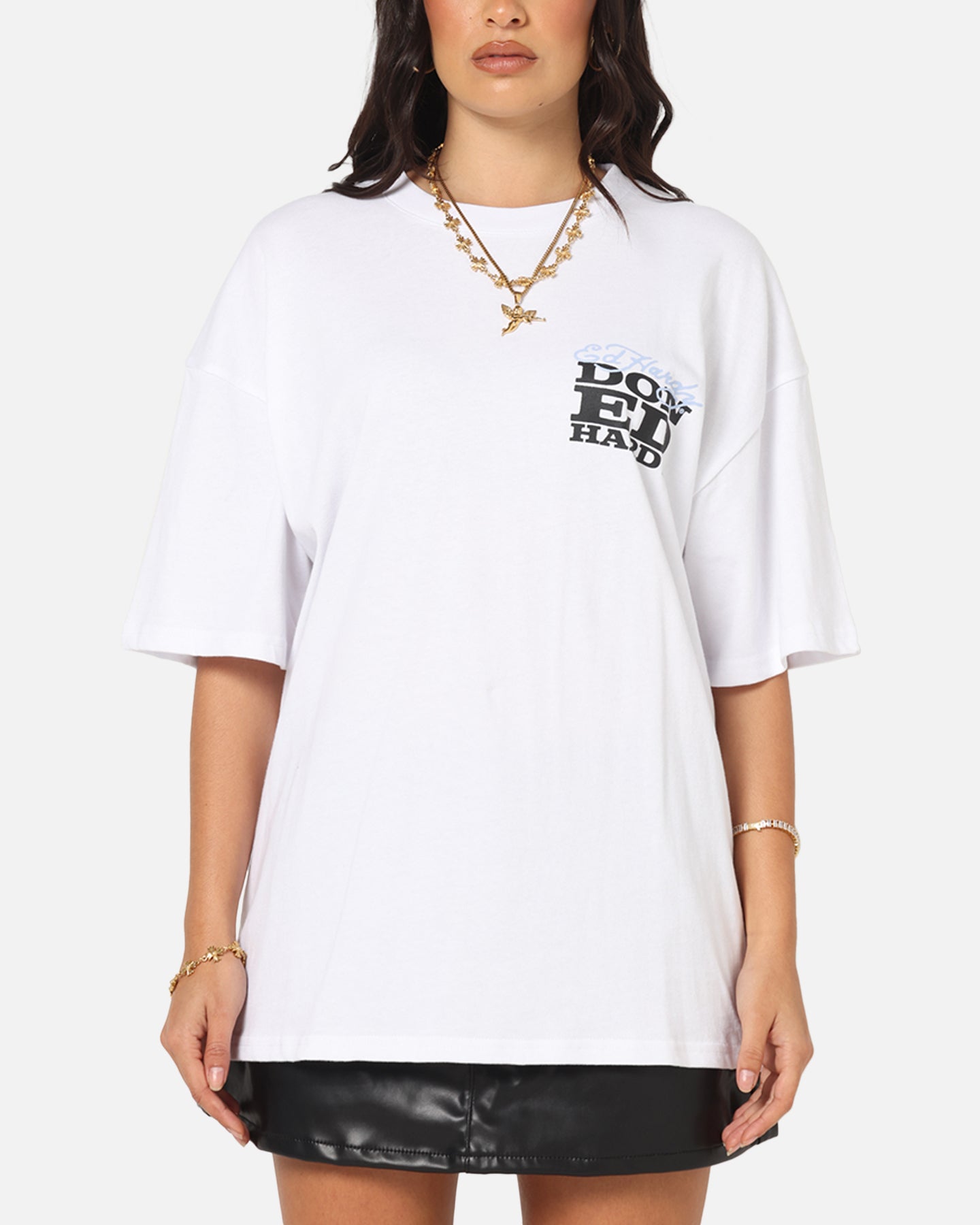 Ed Hardy Death & Bloom T-Shirt White Style001